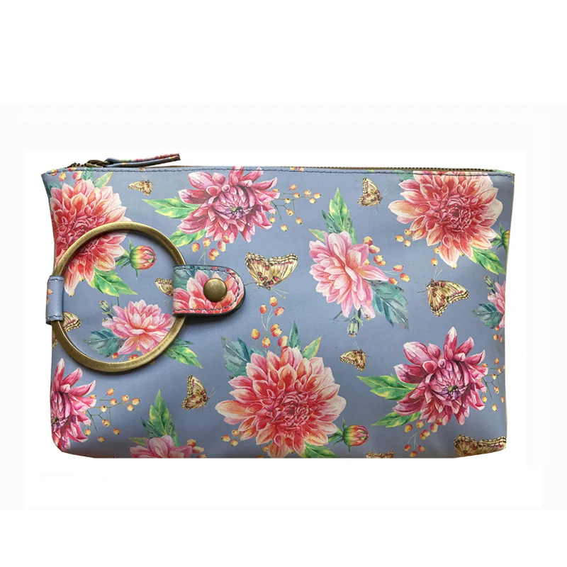 Ring Clutch - Blue Floral
