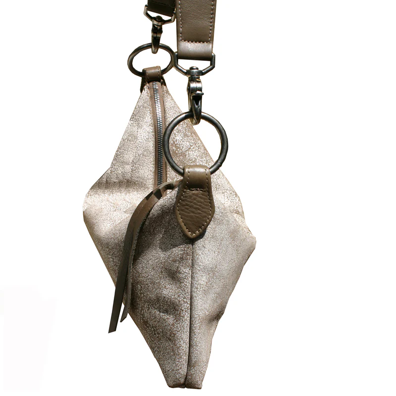 Slouchy Bag - Crackle White