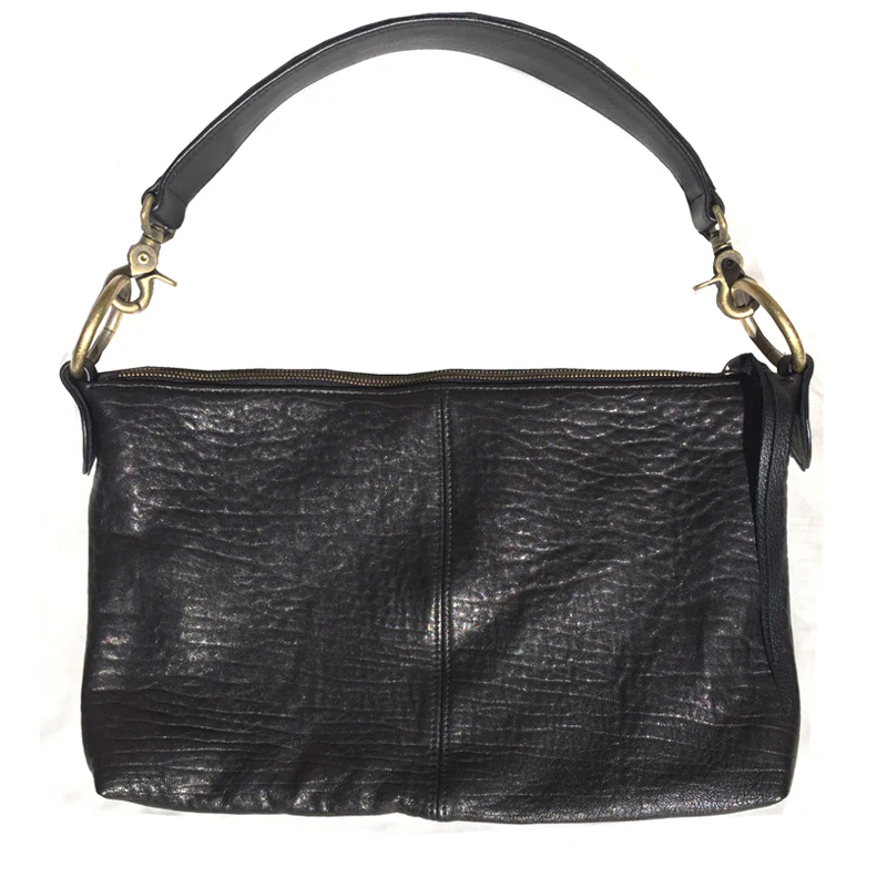 Slouchy Bag - Soft Black Leather
