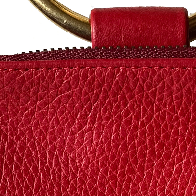 Mini Ring Wristlet - Matte Red