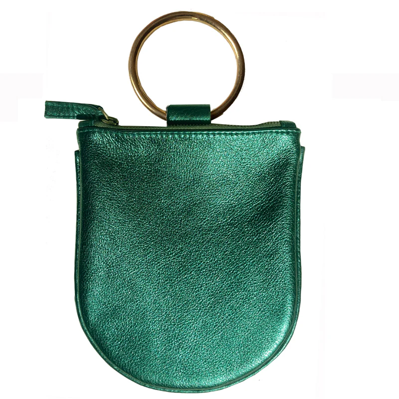 Mini Ring Wristlet - Green Beetle Metallic