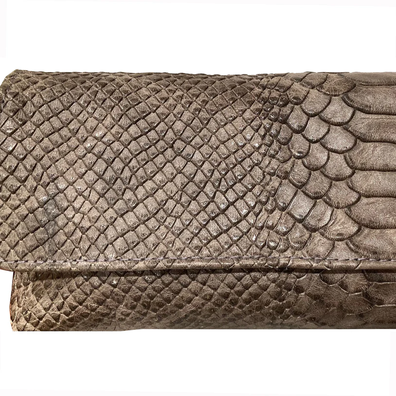 Baguette Clutch  - Grey Snake